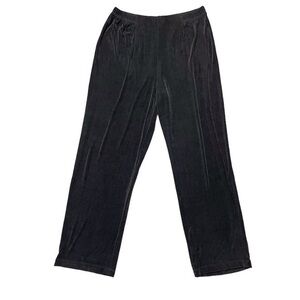 NWT Laura Ashley Black Wide Legged Stretchy Pull-on Pants - Size Petite Medium
